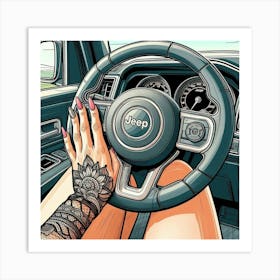 Jeep Wrangler 3 Art Print