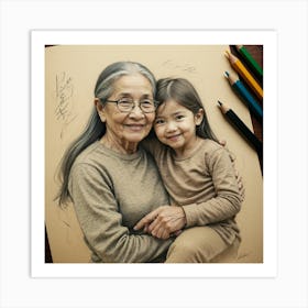 Portrait Of An Asian Grandmother Art Print