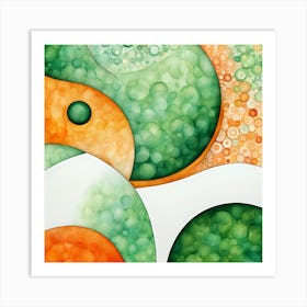 Abstract Yin Yang wall art Art Print