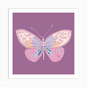 Butterfly Kauai Square Art Print