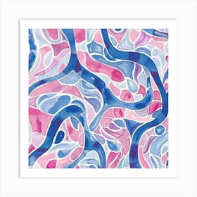 Abstract Wavy Pattern 7 Art Print