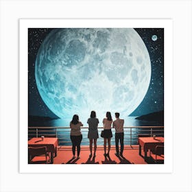 Moon And The Stars 13 Art Print