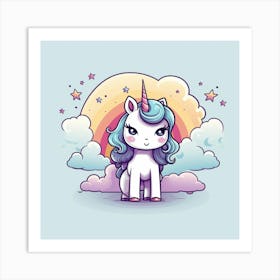 Cute Unicorn 362 Art Print