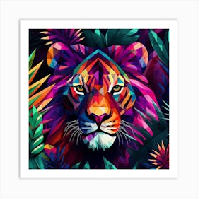 Colorful Tiger Art Print