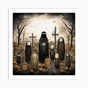 Ghosts In The Graveyard Art Print