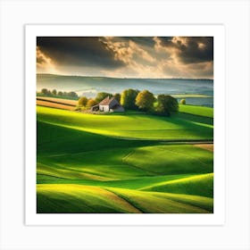 Farm In The Countryside 4 Art Print