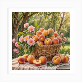 Peach Basket 3 Art Print