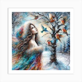 Winter Birds Art Print