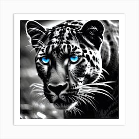 Blue Eyes Of A Leopard Art Print