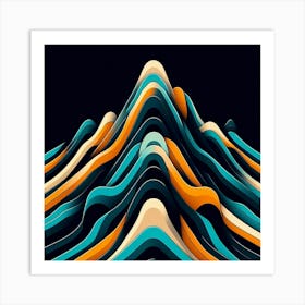 Abstract Wave Art 1 Art Print