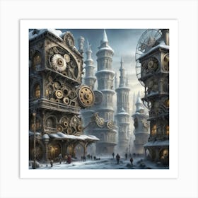 Steampunk City Art Print