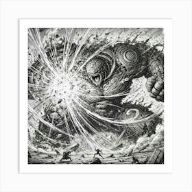 Ragnarok Ground Slam Iron Commonwealth Art Print