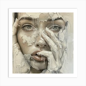 Woman'S Face 5 Art Print