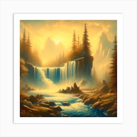 Mythical Waterfall 1 Art Print