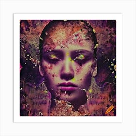 Woman'S Face Art Print