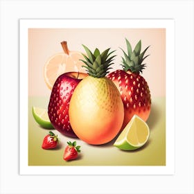 Fruit Vector Illustration Art Print