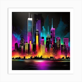 Cityscape Canvas Art 2 Art Print