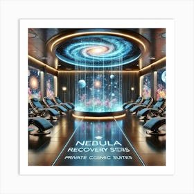 Futuristic Nebula Recovery Suites In The Celestial Art Print