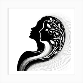 Silhouette Of A Woman 14 Art Print