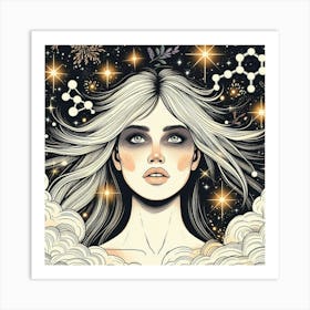 Astrology Girl 1 Art Print