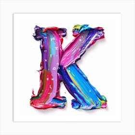 Letter K 3 Art Print