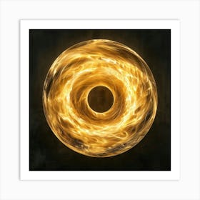 Fire Donut Art Print