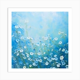 Blue Flowers 13 Art Print