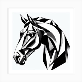 Geometric Horse Head Art Print