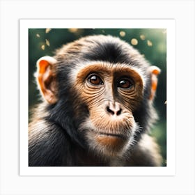 Chimpanzee Portrait 6 Art Print