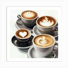 Coffee Latte Art 44 Art Print