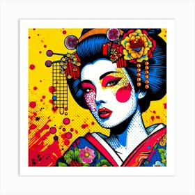 Creative Geisha Illustration 34 - Pop Art Print