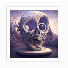 Skull Of A Man ai art Art Print