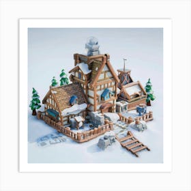 A Snow Village 2 Art Print