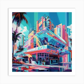 Neon City 4 Art Print