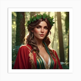 Spanish Woman In The Forest Art Print