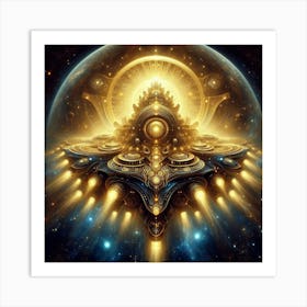 Golden Sphere 1 Art Print