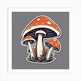 Mushroom Sticker 1 Art Print