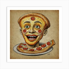 Pizza Man 1 Art Print