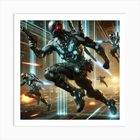 A Sci Fi Depiction Operatives Exo Suits Art Print