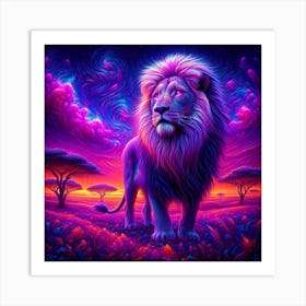 Lion In The Sky Art Print