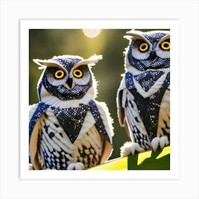 Owls 3 Art Print