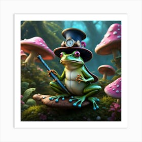 Frog In Top Hat Art Print