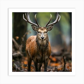 Deer In The Forest 3 Art Print