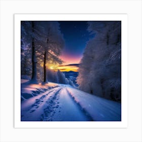 Snowy Landscape 5 Art Print