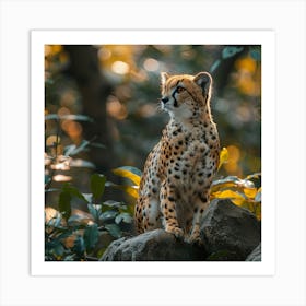 Cheetah In The Forest Art Print