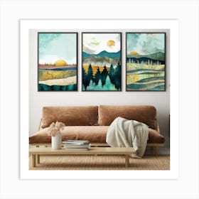 Three Framed Paintings Art Print