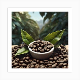 Coffee Beans In A Bowl 1 Art Print