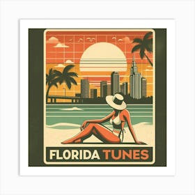 Florida Tunes Vintage Poster 1 Art Print