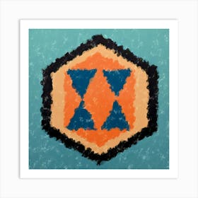 Tidal Echo Hexahedron Art Print