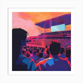 A Stadium Crowd Lofi Illustration 1718674841 3 Art Print